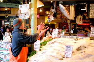 Pike Place Fish Throwing
